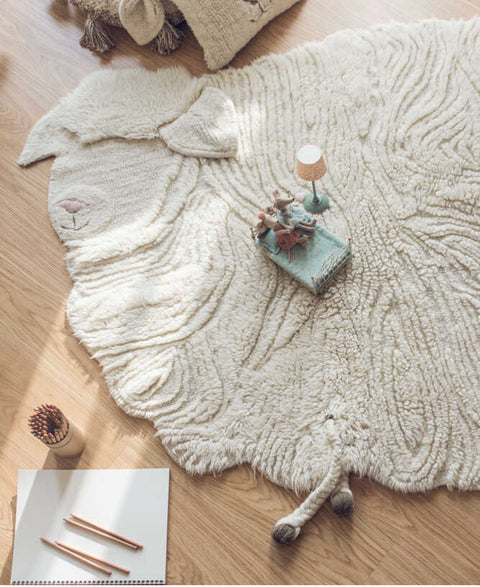 Tapete Pink Nose Sheep - Alfombra de Lana (120 x 170 cm)