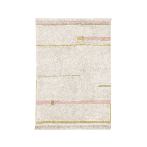 Tapete Lanes Nude - Alfombra de Algodón (140 x 200 cm)