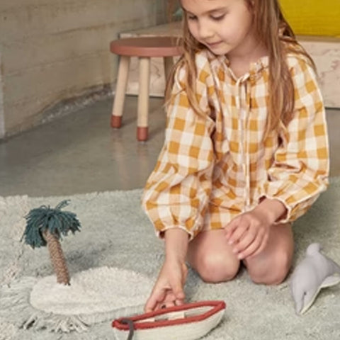 Tapete de juego Océano de algodón lavable