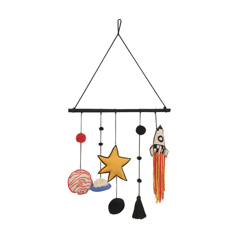 Móvil colgante Galaxia de tela para habitación infantil