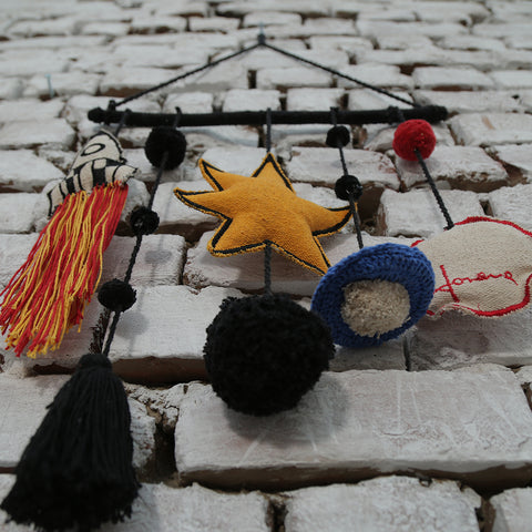 Móvil colgante Galaxia de tela para habitación infantil