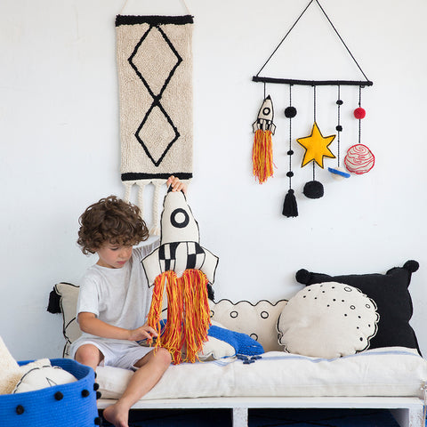 Móvil colgante Galaxia de tela para habitación infantil