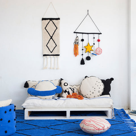 Móvil colgante Galaxia de tela para habitación infantil