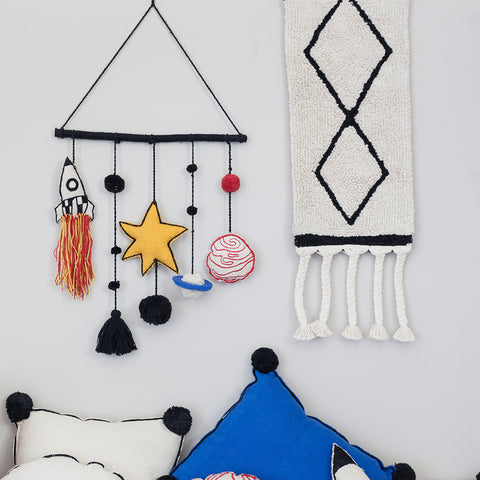 Móvil colgante Galaxia de tela para habitación infantil