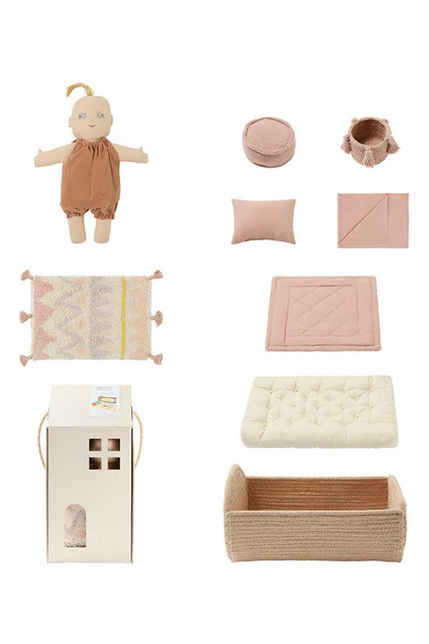 Muñeca de tela mini Ammi para juego simbólico