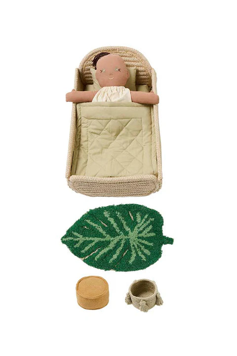 Muñeca de tela mini Sana para juego simbólico