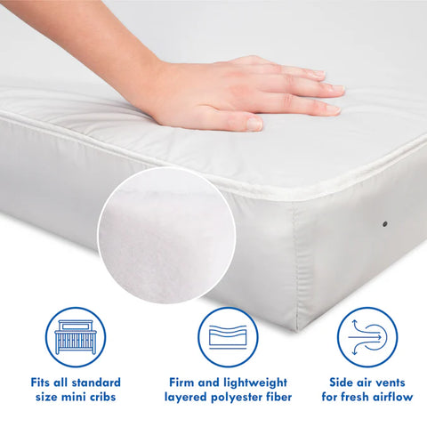 Mini Colchón para Cuna con Funda Acolchada Impermeable