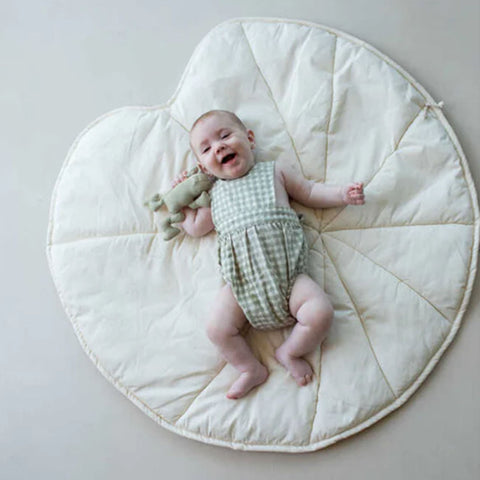 Tapete de juego Water Lily Natural de algodón lavable