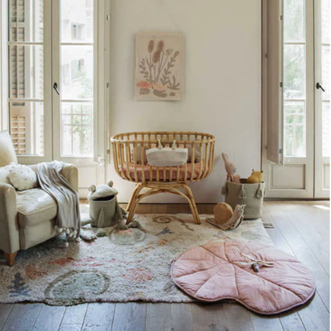 Tapete de juego Water Lily Nude de algodón lavable