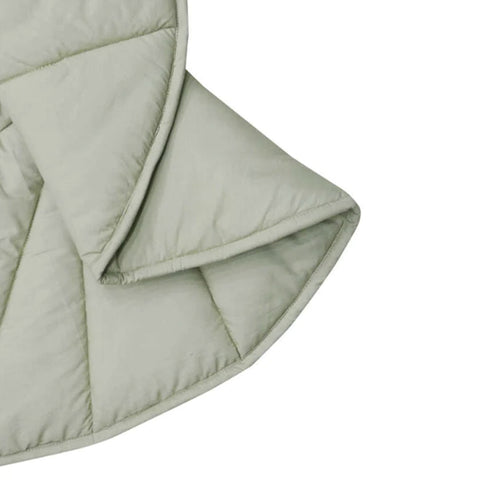 Tapete de juego Water Lily Olive de algodón lavable