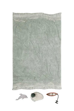 Tapete de juego Océano de algodón lavable