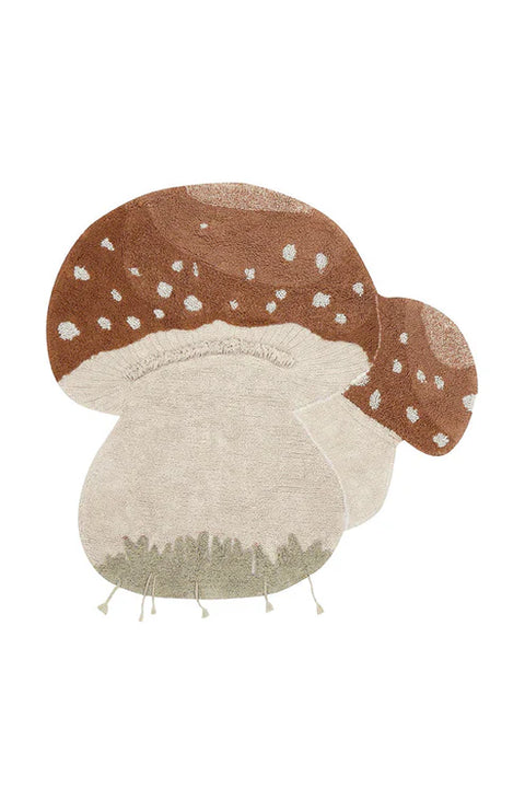 Tapete Boletus - Alfombra de Algodón en forma de hongos (120 x 120 cm)