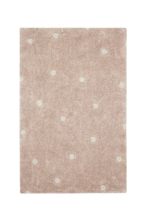 Tapete Mini Dot Rose - Alfombra de Algodón suave (100 x 150 cm)