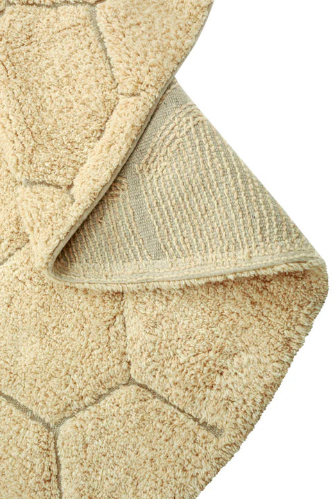 Tapete Round Honeycomb Dorado - Alfombra Redonda Artesanal (140 cm diámetro) (copia)