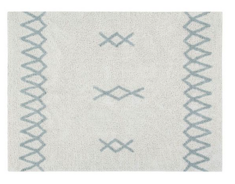 Tapete Atlas Blue - Alfombra de Algodón (120 x 160 cm)