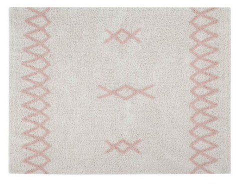 Tapete Atlas Vintage Nude - Alfombra de Algodón Hipoalergénico (120 x 160 cm)