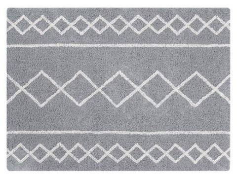 Tapete Oasis Gris - Alfombra de Algodón Hipoalergénico (120 x 160 cm)