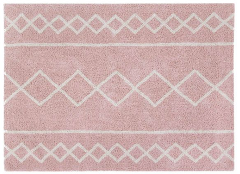 Tapete Oasis Rosa - Alfombra de Algodón Hipoalergénico (120 x 160 cm)