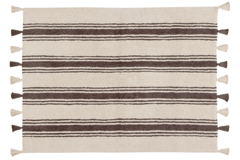 Tapete Stripes Elefante - Alfombra de Algodón (120 x 160 cm)