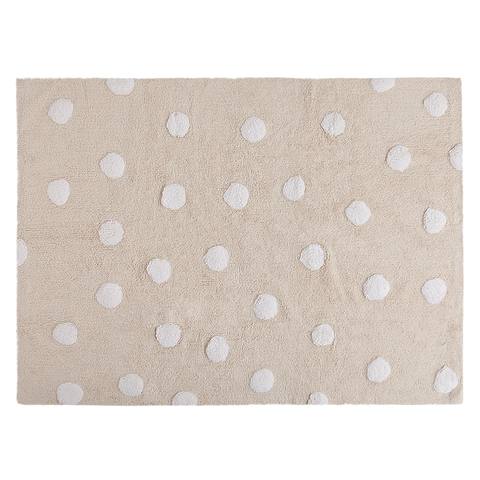 Tapete Topos Crema - Alfombra de Algodón (120 x 160 cm)