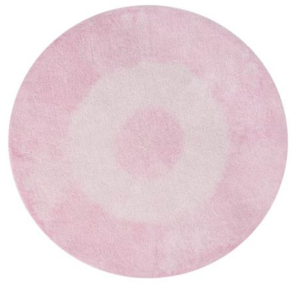 Tapete Tie Dye Pink - Alfombra Redonda de Algodón (150 cm diámetro)