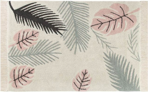 Tapete Tropical Pink - Alfombra Artesanal de Algodón (140 x 200 cm)