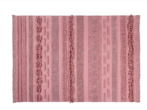 Tapete Canyon Rose Air - Alfombra Artesanal de Algodón (140 x 200 cm / 170 x 240 cm)