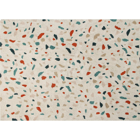 Tapete Terrazzo Marble - Alfombra Hipoalergénica de Algodón (140 x 200 cm)