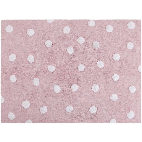 Tapete Topos Rosa - Alfombra de Algodón (120 x 160 cm)
