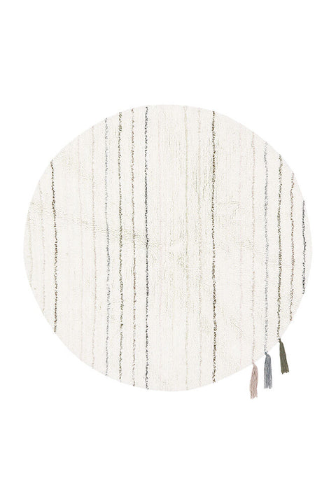 Tapete Arona Round - Alfombra Redonda de Algodón Hipoalergénico (120 cm diámetro)