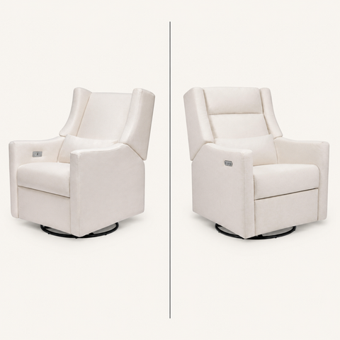 Sillones Kiwi y Kiwi Plus de Babyletto comparados lado a lado