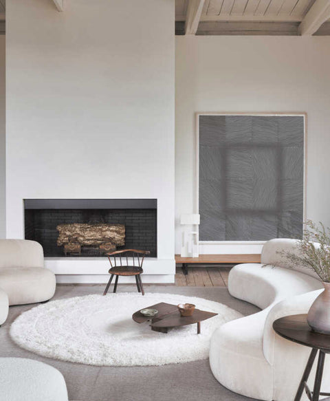 Tapete Arctic Circle Sheep White - Alfombra Redonda de Lana (250 x 250 cm)