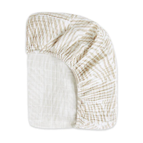 Sábana de cuna Oat Stripe