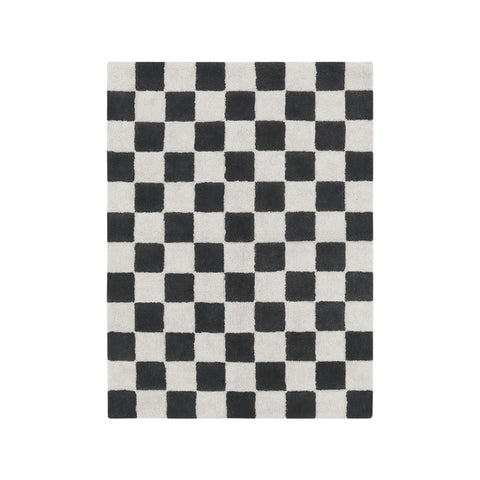 Tapete Tiles Dark Grey - Alfombra de Algodón (120 x 160 cm)