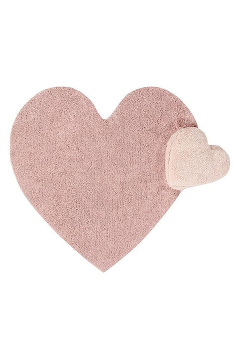 Tapete Puffy Love Nude - Alfombra decorativa en forma de corazón (160 x 180 cm)