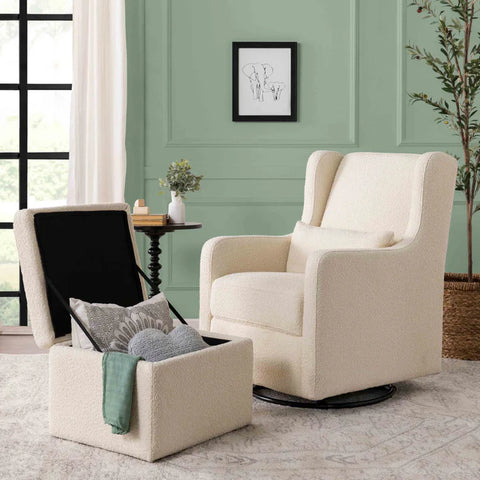 Sillon Adrian Planeador Giratorio con Taburete