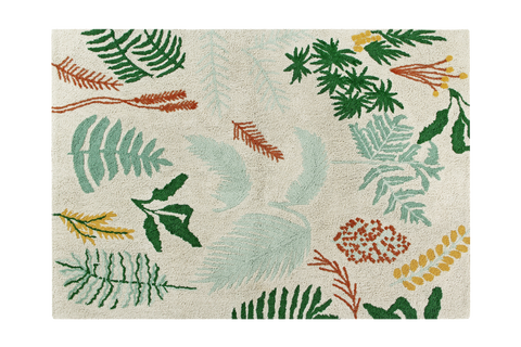 Tapete Botanic Plants - Alfombra de Algodón (140 x 200 cm)