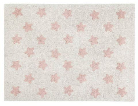 Tapete Natural Star Nude Vintage - Alfombra de Algodón Hipoalergénico (120 x 160 cm)