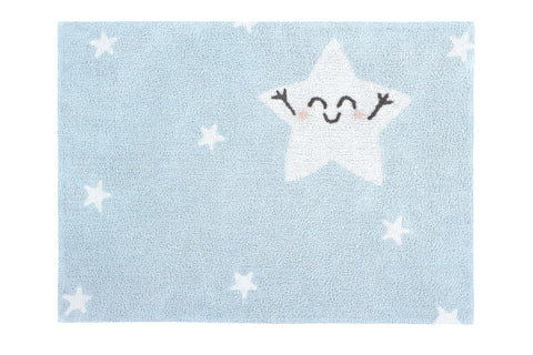 Tapete Happy Star - Alfombra de Algodón (120 x 160 cm)