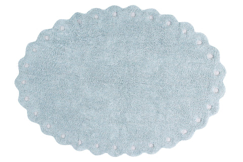 Tapete Pine Cone Pearl Blue - Alfombra de Algodón (130 x 180 cm)