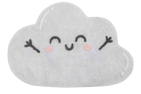 Tapete Silueta Happy Cloud - Alfombra de Algodón (120 x 85 cm)