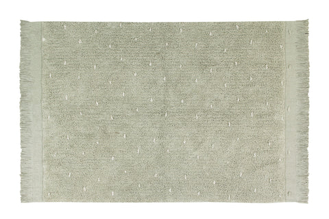 Tapete Symphony Olive - Alfombra de Algodón Hipoalergénico (140 x 200 cm)