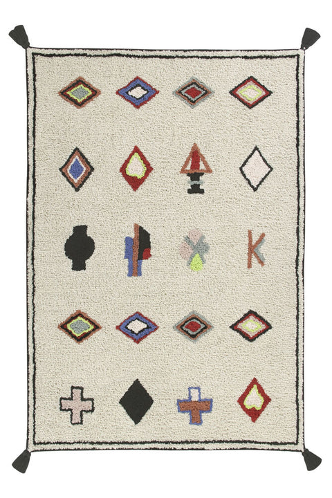 Morocco Naador - Alfombra Artesanal de Algodón Hipoalergénico (140 x 200 cm)